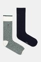 Шкарпетки Tommy Hilfiger 2-pack меланж зелений 701229842.NOS