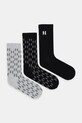 Κάλτσες Karl Lagerfeld 3-pack ψηλές κάλτσες γκρί A4M47040