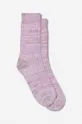 fialová Ponožky Wood Wood Maddie Twisted Socks Unisex