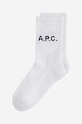 A.P.C. socks Chaussettes Sky all-over print white COFCG.F21039