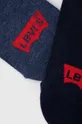 Čarape Levi's 3-pack plava