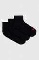 Шкарпетки Levi's 3-pack короткі шкарпетки чорний 37157.1010