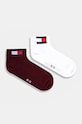 Tommy Jeans skarpetki 2-pack skarpetki długie bordowy 701228223.NOS