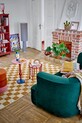 Salon i sypialnia Bloomingville stolik Annan 37,5 x 52 cm 82062929 czerwony
