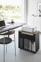Salon i sypialnia Yamazaki mebel z kółkami Tower 60.3 x 35.3 x 59 cm 1425. czarny