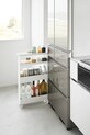 Yamazaki regał na kółkach Tower Slim 13 x 48 x 80.5 cm biały 1806