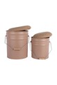 Leitmotiv stołek z miejscem do przechowywania Buckets 39 x 31 cm 2-pack beżowy LM2263LB