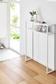 Yamazaki stolik konsolowy stalowy 60 x 18,2 x 80,2 cm 10393 biały AA00