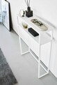Yamazaki stolik konsolowy stalowy 60 x 18,2 x 80,2 cm biały 10393