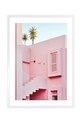 home & lifestyle decorarea peretelui în cadru PINK BUILDING 50 x 70 cm multicolor 1541201.23159