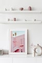 Living și dormitor home & lifestyle decorațiune de perete cu ramă PINK BUILDING 50 x 70 cm 1541201.23159 multicolor