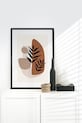 Living și dormitor home & lifestyle decorațiune de perete cu ramă LEAFS ON ORGANIC SHAPES 50 x 70 cm 1541201.23078 multicolor