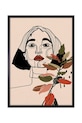 home & lifestyle decorațiune de perete cu ramă LINEAR WOMAN 50 x 70 cm multicolor 1541201.5402