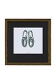 Uokvirjena stenska dekoracija House Doctor HDShoe 40 x 40 cm zelena 208582059