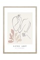 Настенная декорация в раме home & lifestyle 50 x 70 cm мультиколор 1541201.23210