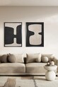 Salon i sypialnia Dekoracja ścienna w ramie 50 x 70 cm 15.41.201.25032 czarny