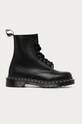 Dr. Martens - Workery skórzane Smooth płaski czarny 24758001