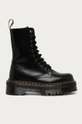 nero Dr. Martens stivali in pelle Jadon Hi Pleasse Donna