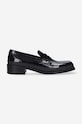 MISBHV leather loafers The Brutalist flat black 3021BW203