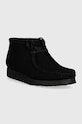Clarks Originals mokasyny zamszowe Wallabee Boot Planet friendly czarny 26155521
