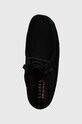 Замшевые мокасины Clarks Wallabee Boot чёрный 26155521