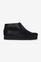 black Clarks leather ankle boots Wallabee Patch Women’s