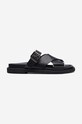 Clarks leather sliders Desert Cross grain leather black 26164397