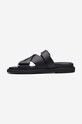 Shoes Clarks leather sliders Desert Cross 26164397 black
