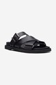 Clarks leather sliders Desert Cross black 26164397