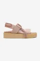 roz Clarks Originals sandale din piele întoarsă De femei