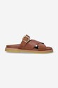Clarks leather sliders Desert Cross grain leather brown 26164393