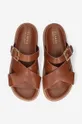 brown Clarks leather sliders Desert Cross