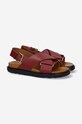 Marni sandały skórzane Fussbett Shoe FBMS005201.P3614 brązowy