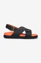 nero sandals marni sandali in pelle Fussbett Shoe crossover-straps