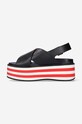 Взуття Шкіряні сандалі Marni Wedge Shoe ZPMS007506.P3586.00N99 чорний