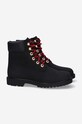 Čizme od brušene kože Timberland Heritage 6 In Waterproof crna A2G53