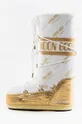 white Moon Boot leather snow boots