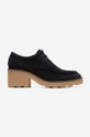 μαύρο Σουέτ μπότες Clarks Originals Wallabee Block Γυναικεία