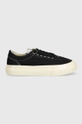 black Stepney Workers Club plimsolls Dellow Canvas Women’s