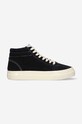 Σουέντ αθλητικά παπούτσια Stepney Workers Club Varden Suede φλατ μαύρο YB02015