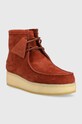 Clarks suede loafers Wallabee Craft 26163275 red AA00