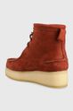 Încălțăminte Clarks Originals mocasini din piele întoarsă Wallabee Craft 26163275 rosu