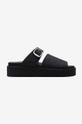 black Clarks leather sliders Crepe Slide Women’s