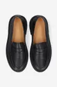 black A.P.C. leather loafers
