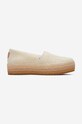 Toms espadryle DARK NATURAL platforma beżowy 10019801