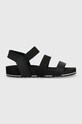 Σανδάλια Timberland A2J26 Malibu Wave 3 Bands λείο δέρμα μαύρο A2J26