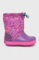 фіолетовий Зимове взуття Crocs Crocband Lodge 204829 Для дівчаток