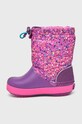 Fete Crocs încălțăminte de iarnă Crocband Lodge 204829 204829.LODGE.POINT.GRAP violet