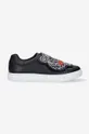 czarny Kenzo Kids sneakersy skórzane dziecięce K59039 Dziecięcy