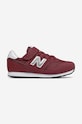 Παιδικά sneakers New Balance YV373KR2 απομίμηση λείου δέρματος μπορντό YV373KR2